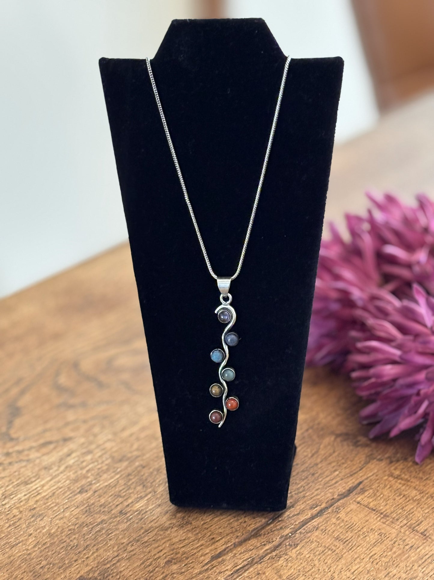 Elegant Chakra Stone Pendant Necklaces.