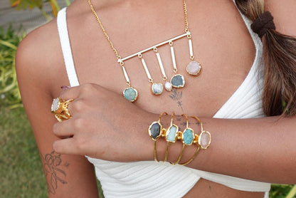 18K gold-plated pieces is handcrafted adjustable cuff.