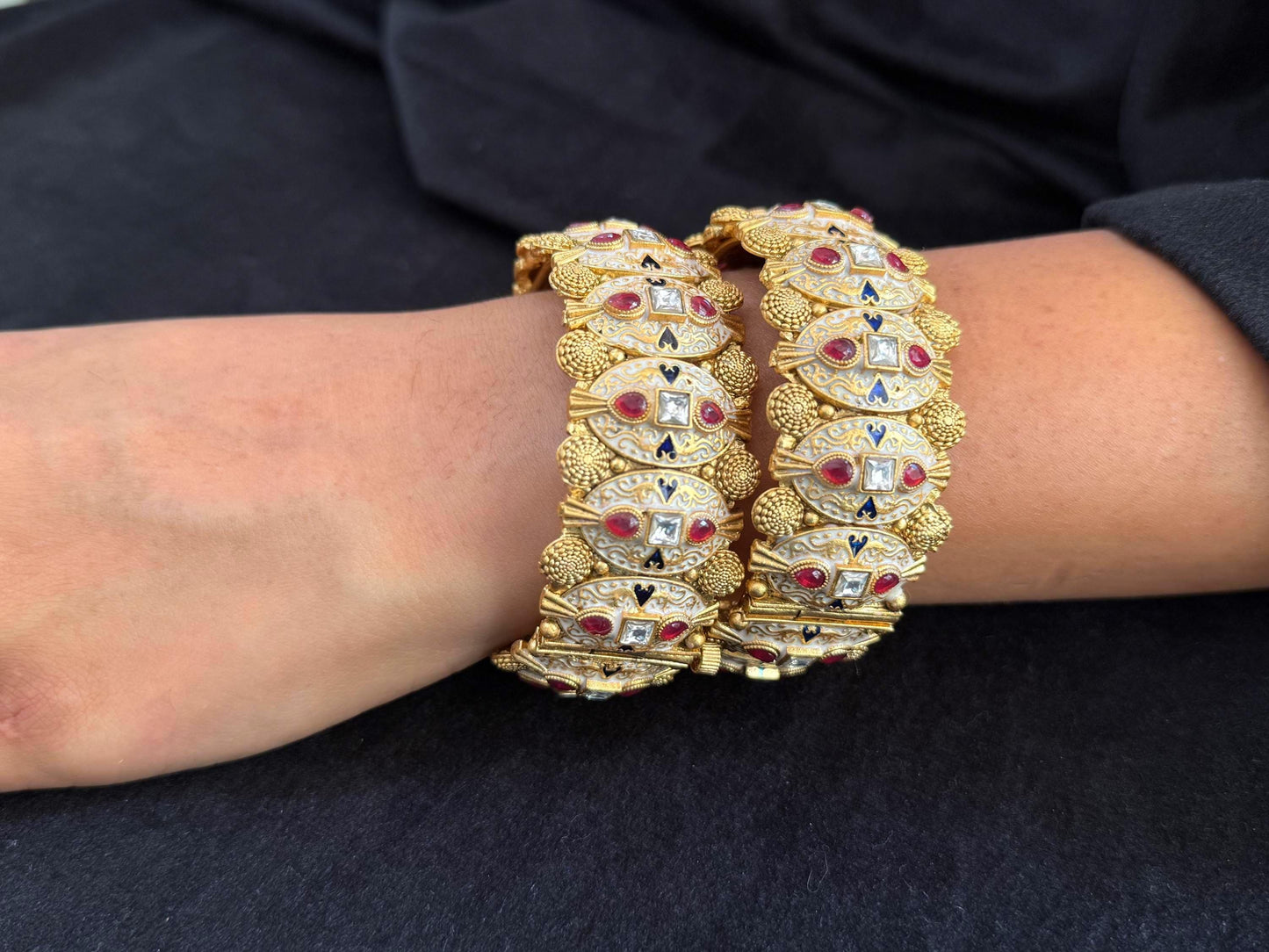 Ruby & Meenakari Wedding Kada.