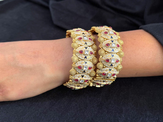 Ruby & Meenakari Wedding Kada.