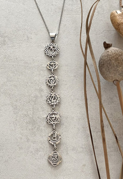 7 Chakra Energy Healing Pendant Necklaces – Gold & Silver Finish