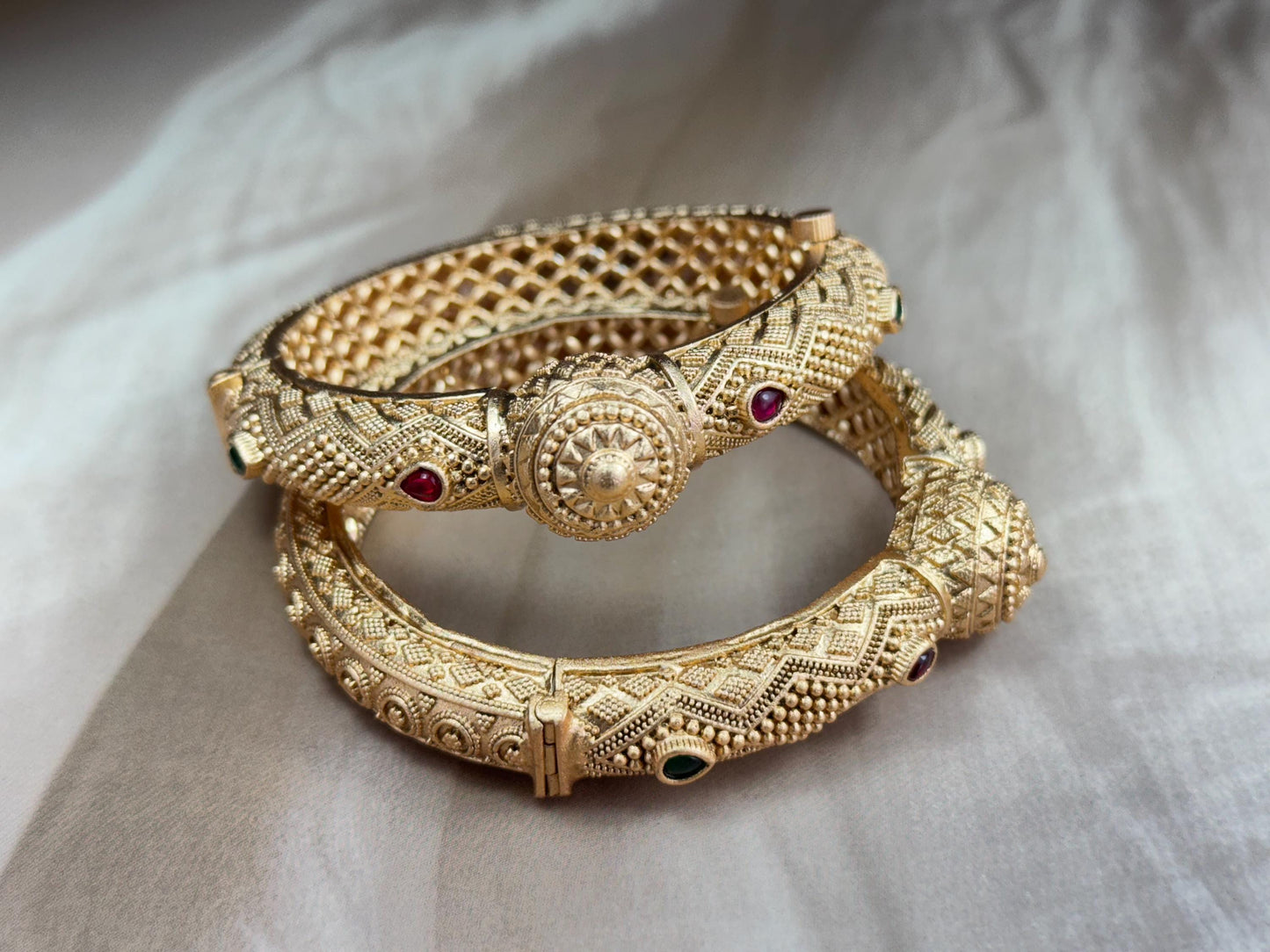 Rajasthani Shield Kada - Chunky openable kada..