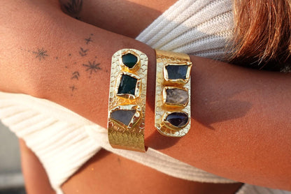 18K gold-plated Adjustable brass Bracelet.