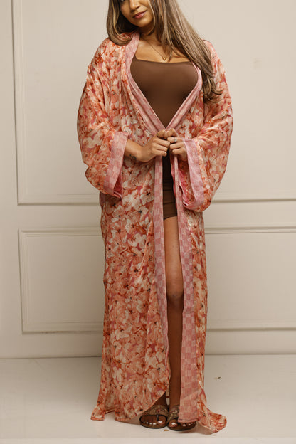 Sheer Saree Kimono – Boho Inspired Flowing Outerwear