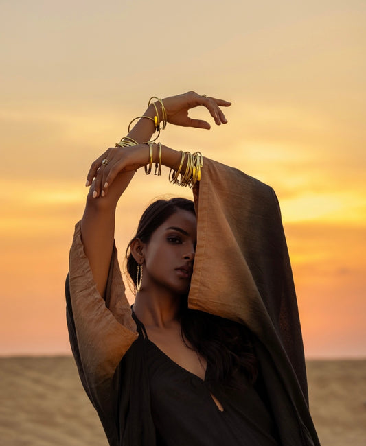 Minimalist Coil Gold/Sliver Bangle Bracelet..