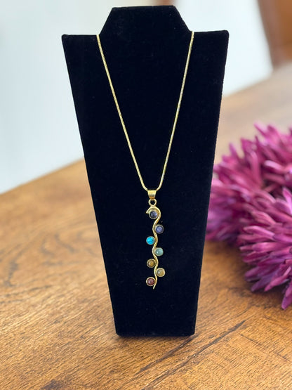 Elegant Chakra Stone Pendant Necklaces.
