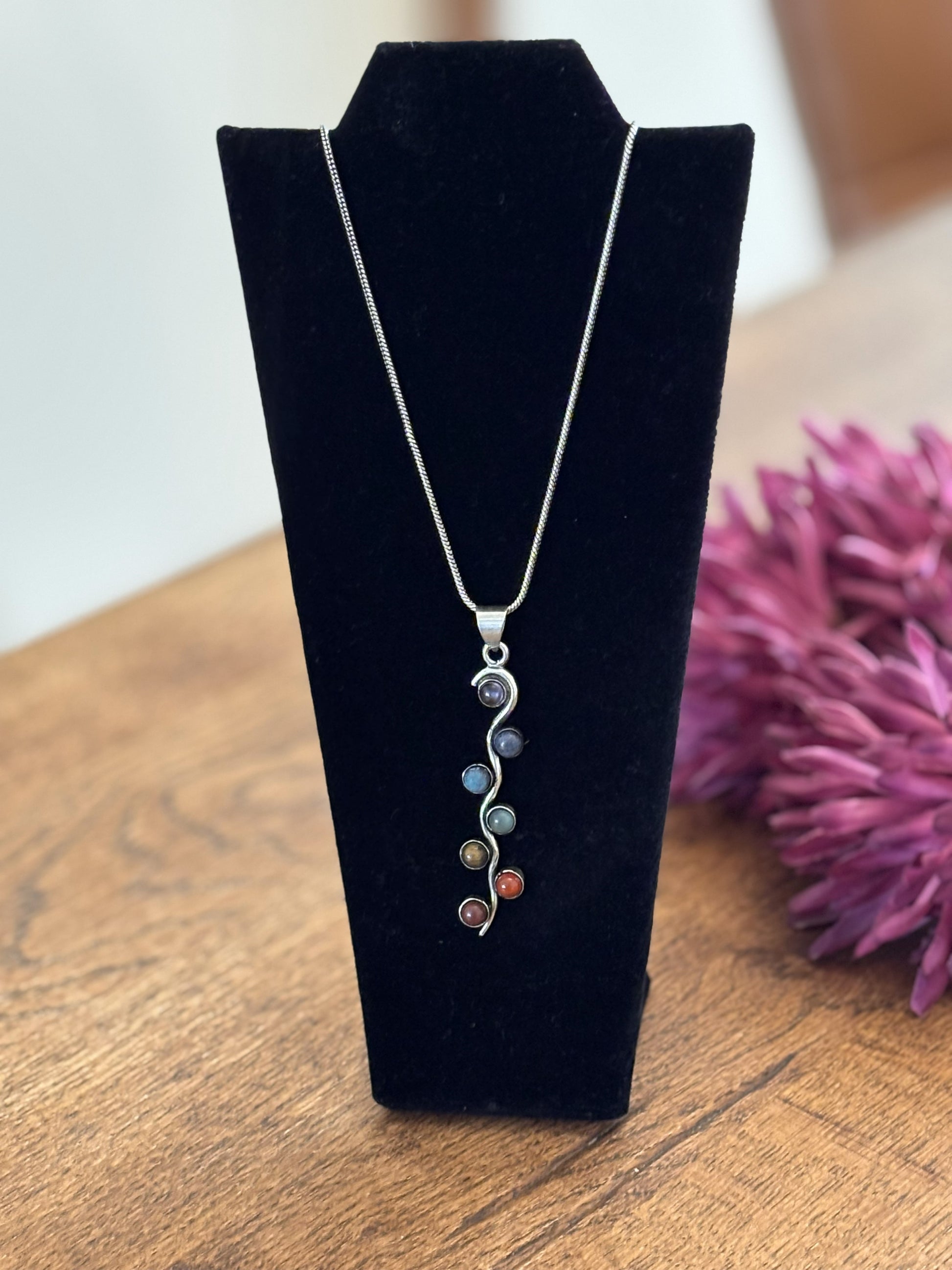 Elegant Chakra Stone Pendant Necklaces.