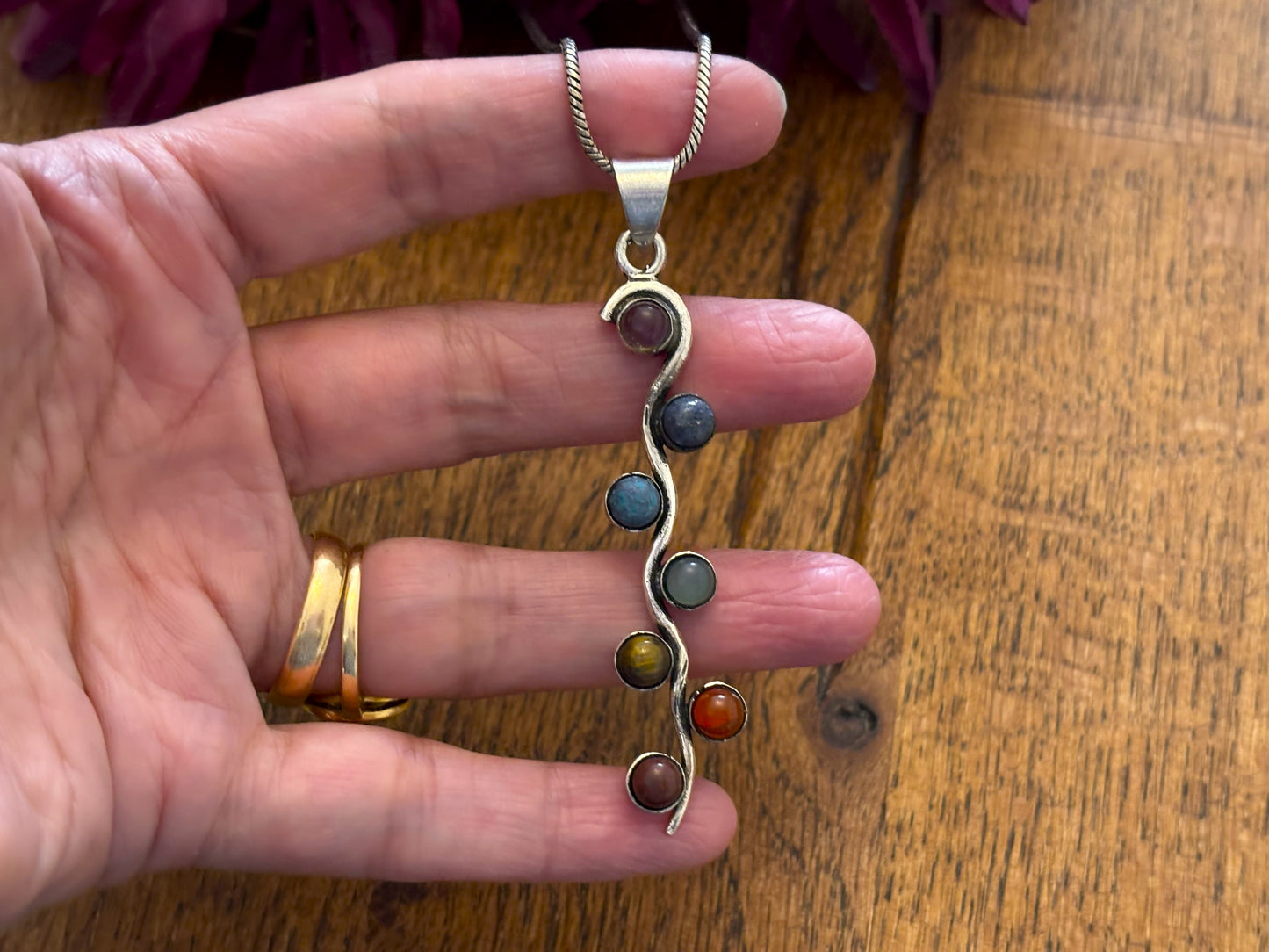 Elegant Chakra Stone Pendant Necklaces.
