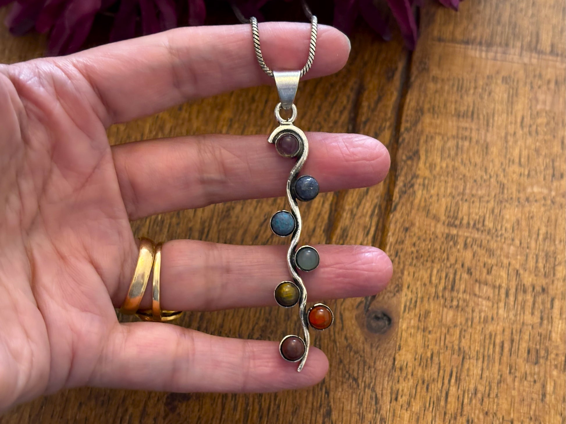 Elegant Chakra Stone Pendant Necklaces.