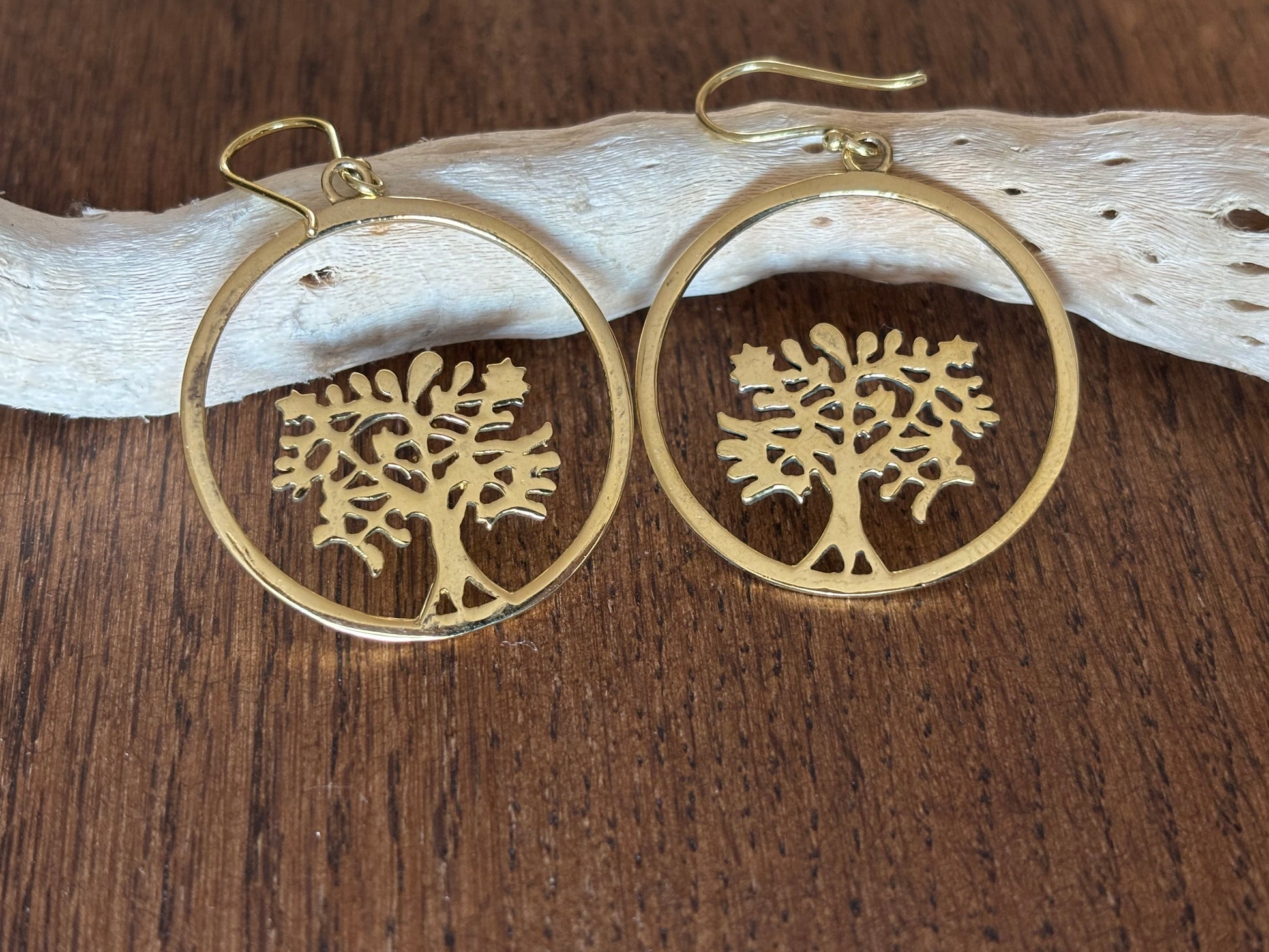 Tree of Life Brass Earrings..