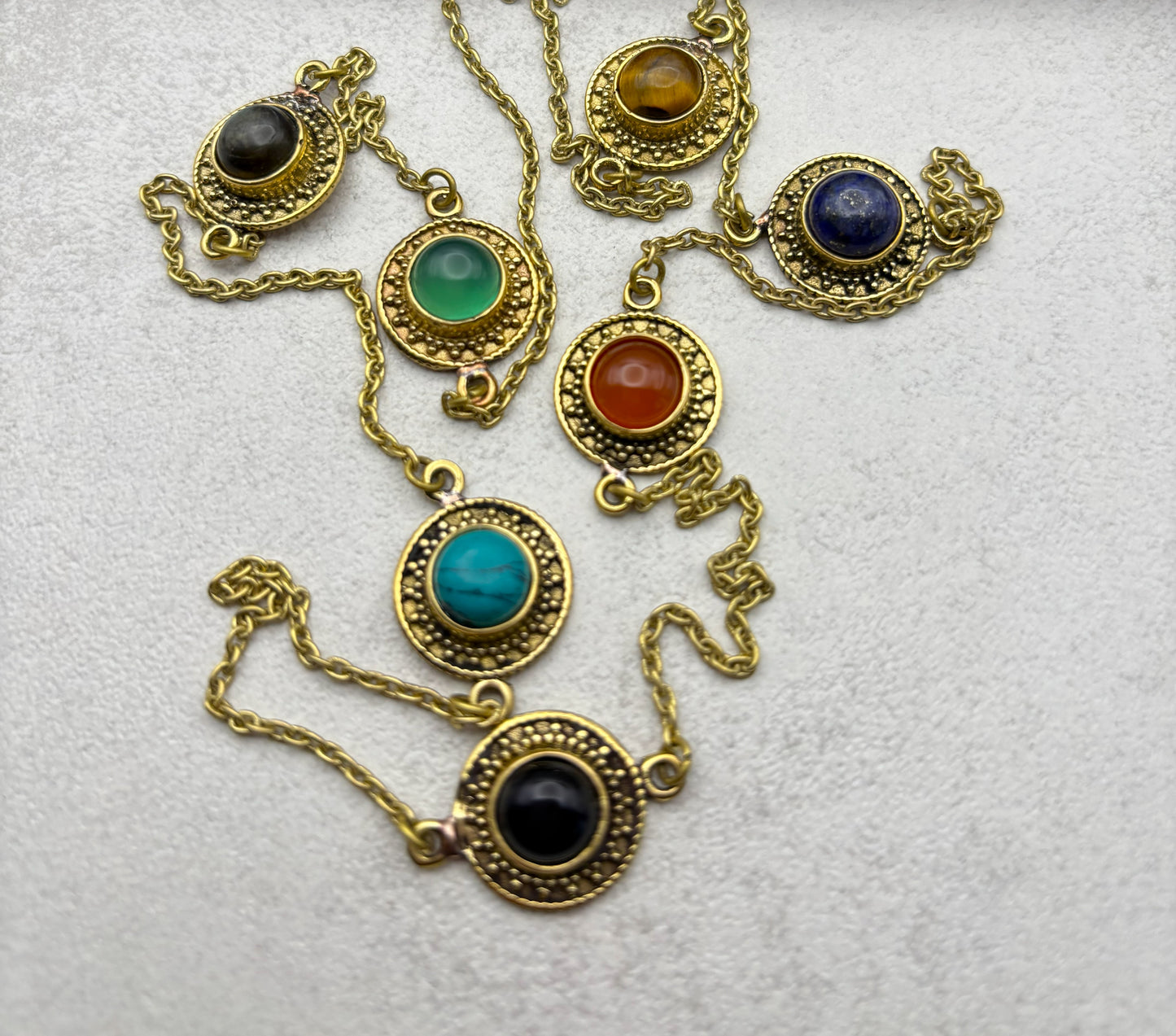 Handcrafted Multi-Stone Station Necklace — Nomad Trail