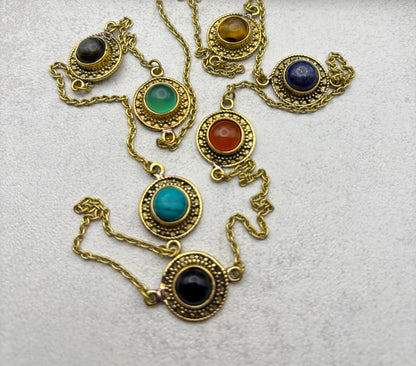 Handcrafted Multi-Stone Station Necklace — Nomad Trail