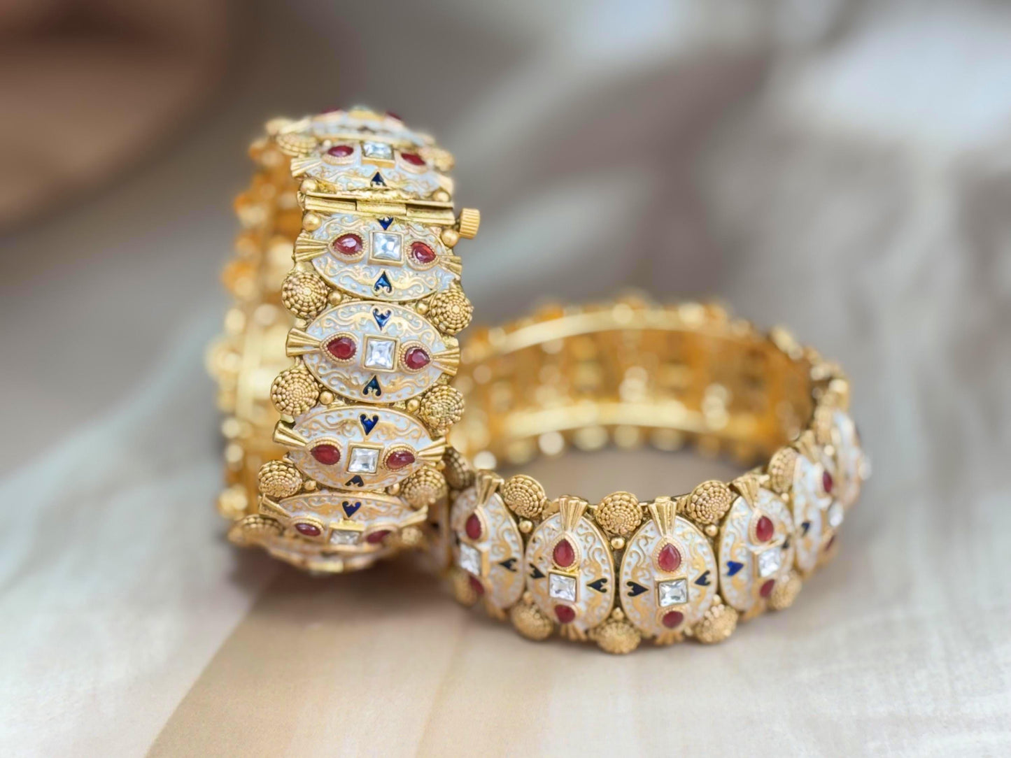 Ruby & Meenakari Wedding Kada.