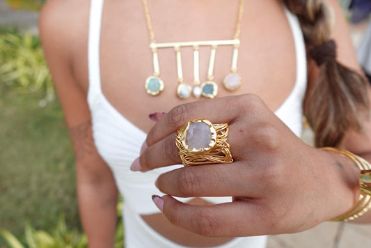 Raw Beauty – Wire-Wrapped Gemstone Rings.