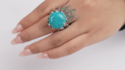 Mystic Statement Rings – Turquoise & Labradorite Collection.