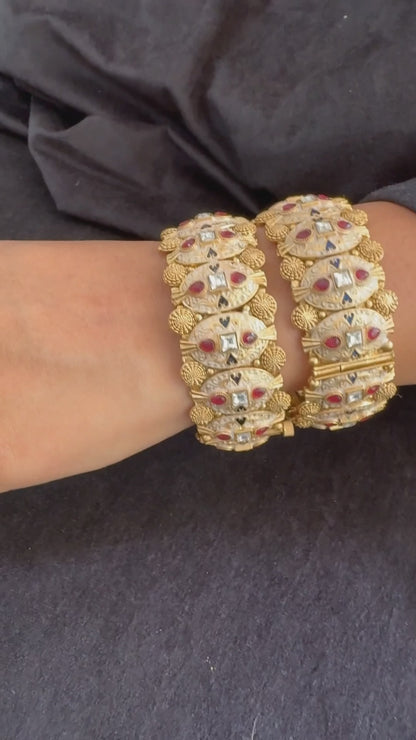 Ruby & Meenakari Wedding Kada.