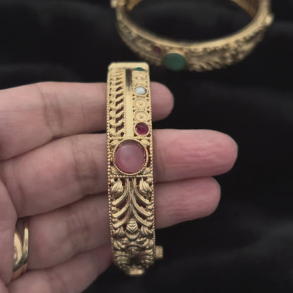 Two-Way Brass Kada Bangle — Twin Dawn